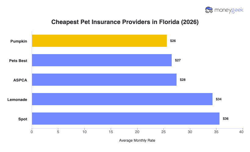 Cheapest Pet Insurance in Florida Chart